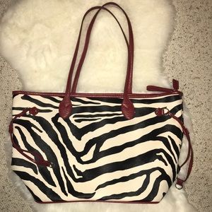Zebra print tote bag